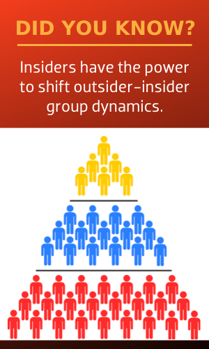 Did you know? Insiders have the power to shift outsider-insider group dynamics.