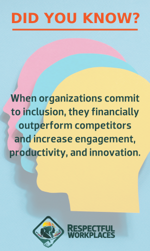 Did you know when organizations commit to inclusion, they financially outperform competitors and increase engagement, productivity and innovation