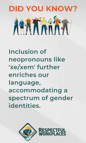 Did you know? Inclusion of neopronouns like 'xe/xem' further enriches our language, accommodating a spectrum of gender identities.