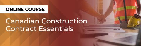 Canadian Construction Contract Essentials course web banner 920x300